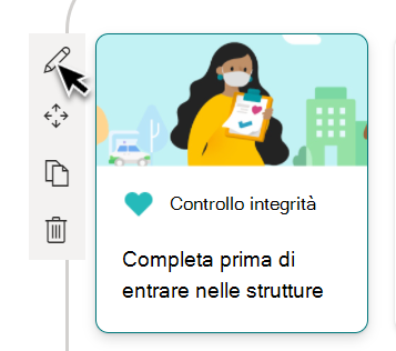 Screenshot che mostra l'icona di modifica