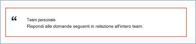 Screenshot di una riga sezione sondaggio spostata prima delle sezioni dell'elemento del sondaggio selezionate.