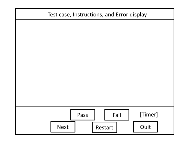 Diagramma che mostra l'interfae utente per i test della penna nel hlk per windows 10.