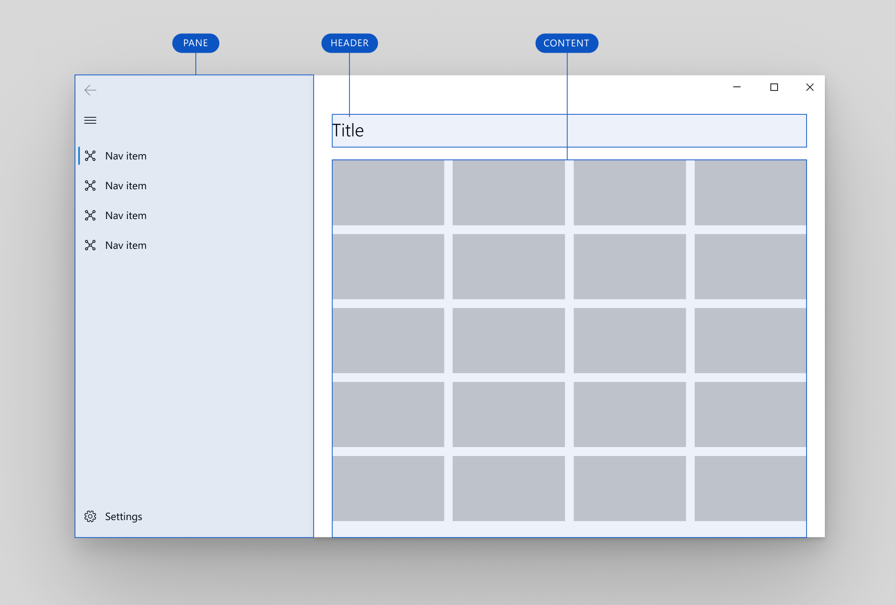 Layout NavigationView a sinistra