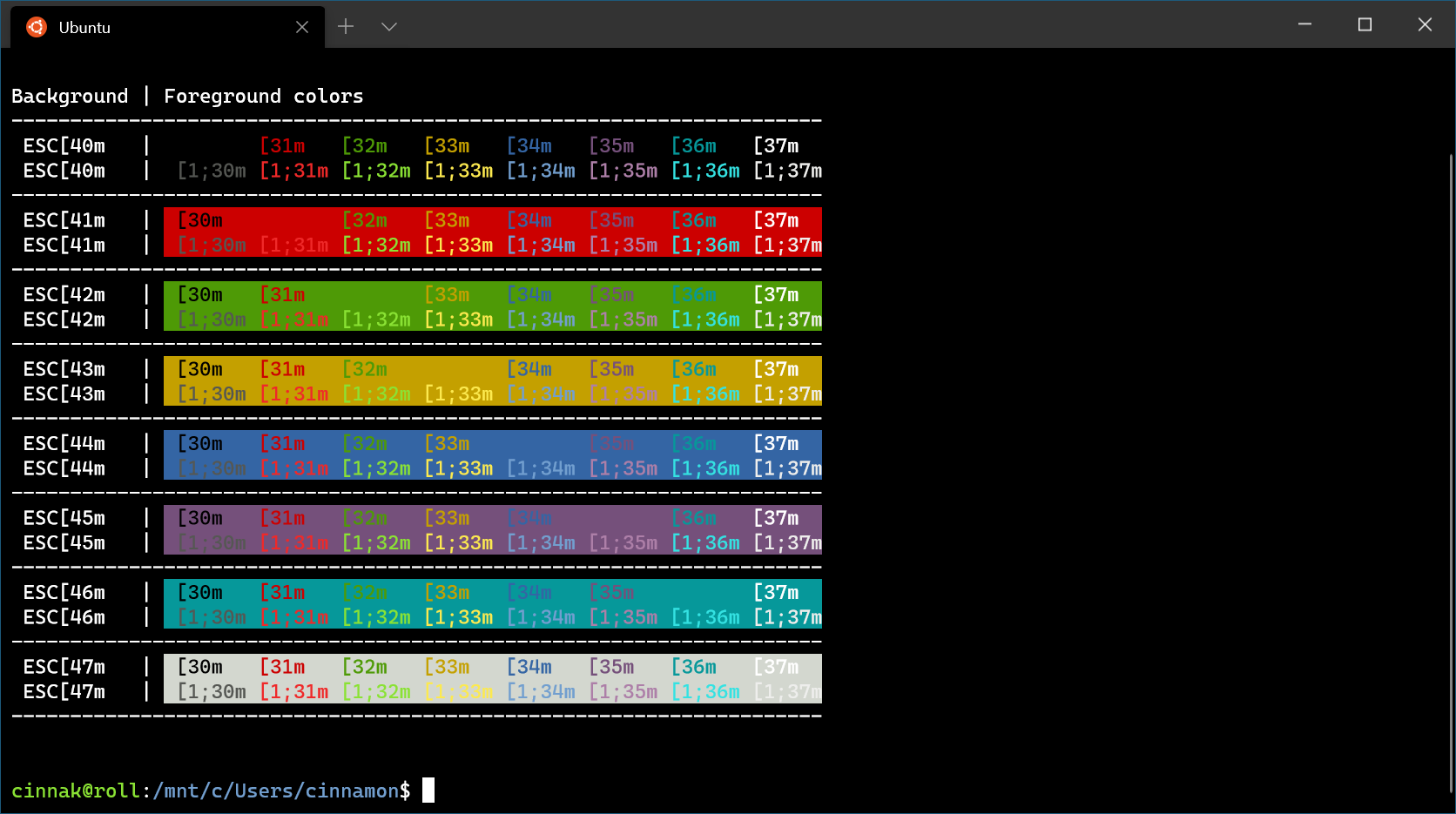 Windows Terminal Tango Dark color scheme