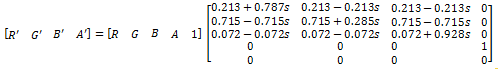 formula per calcolare una matrice di saturazione.