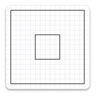 illustration of a smaller rectangle inside a larger rectangle with the same stroke