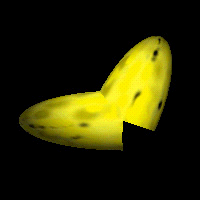 illustrazione di una banana miscelata senza fusione geometria