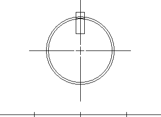 forma originale: un cerchio quarto in base a linee orizzontali e verticali, con una scatola nella parte superiore