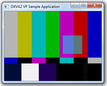 screenshot dell'esempio dxva2-videoproc