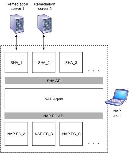 architettura della piattaforma nap in un client nap