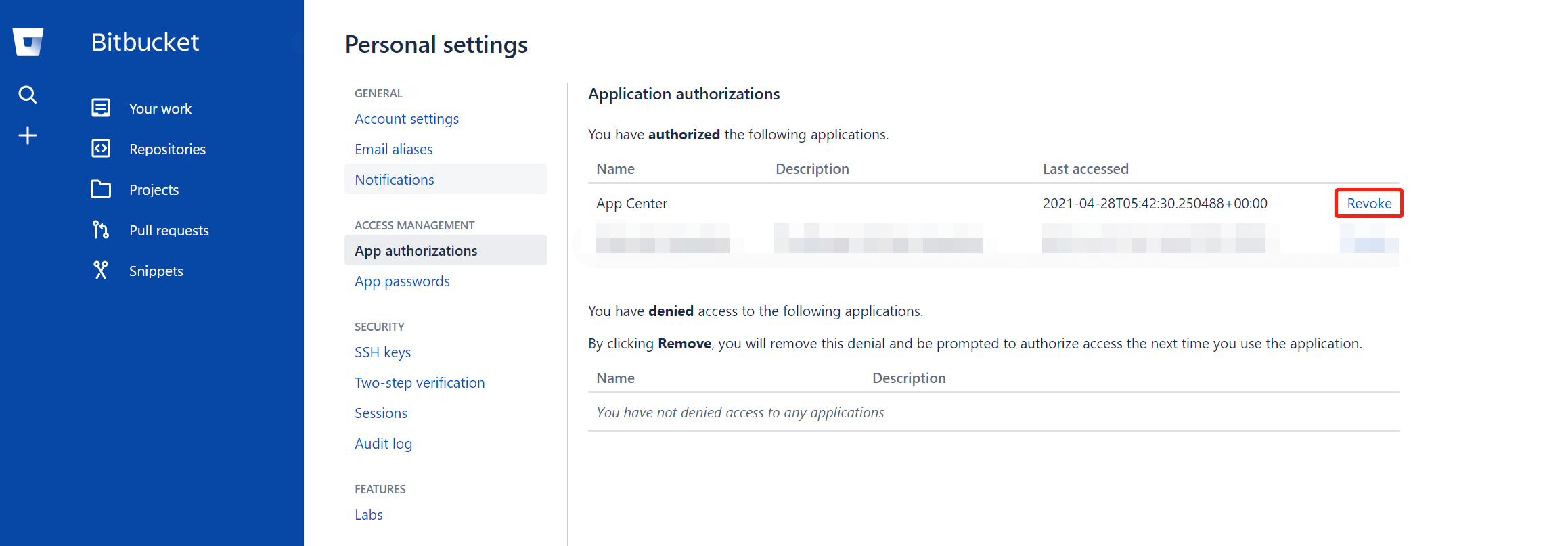 Bitbucket Oauth トークン