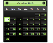 Screenshot of a Trontastic theme calender.