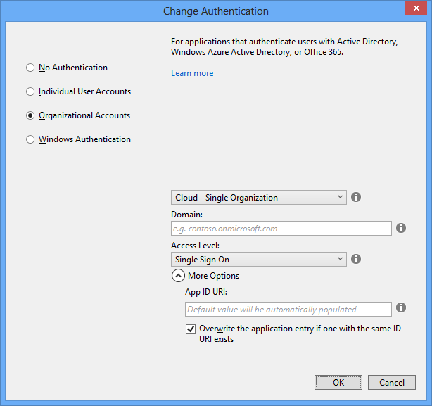 Single Organization Authentication