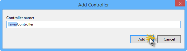 Adding the Trivia Controller