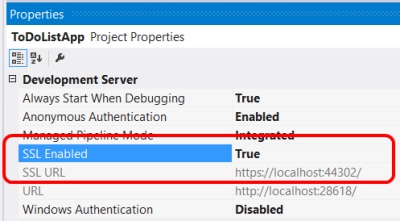 Image of S S L enabled true in properties