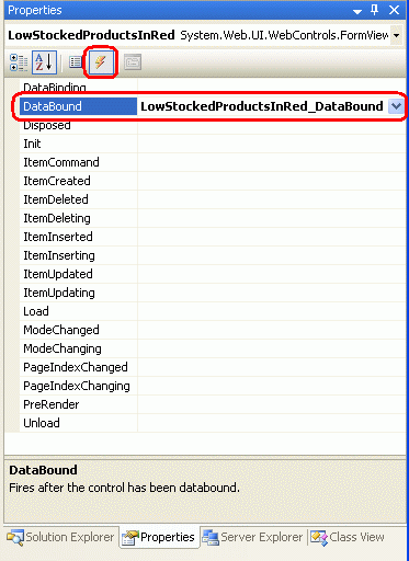 Create the DataBound Event Handler