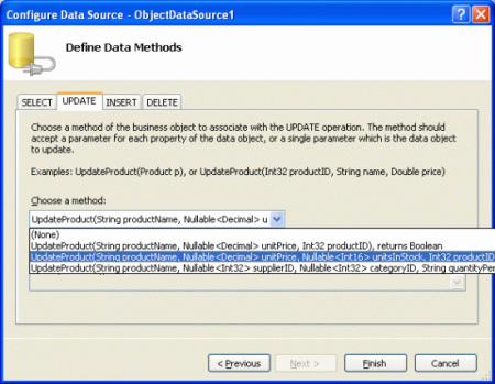 Use the UpdateProduct Method Overload That Accepts Four Input Parameters