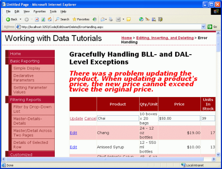 The Business Rules Disallow Price Increases That More Than Double a Product's Price