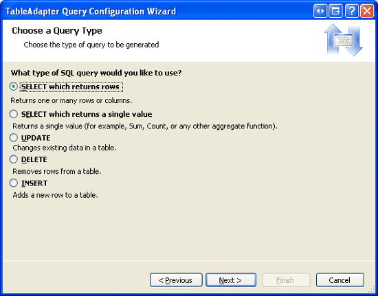 SQL ステートメントは行を返します