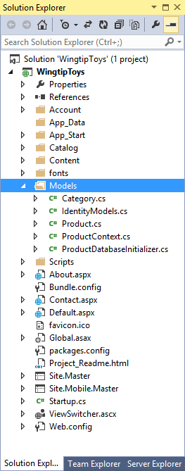 Create the Data Access Layer - Models Folder