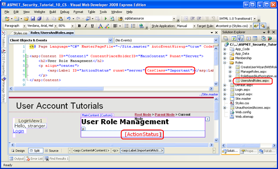 The Label's CssClass Property Results in a Large, Red Font