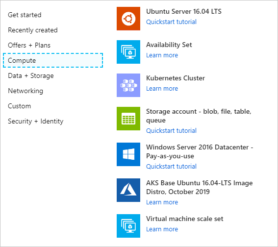 Azure Stack Hub Marketplace 内の Kubernetes 項目