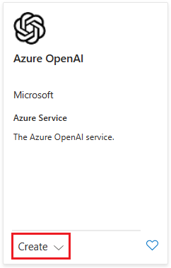 Azure portal で新しい Azure OpenAI Service リソース グループを作成する方法を示すスクリーンショット。