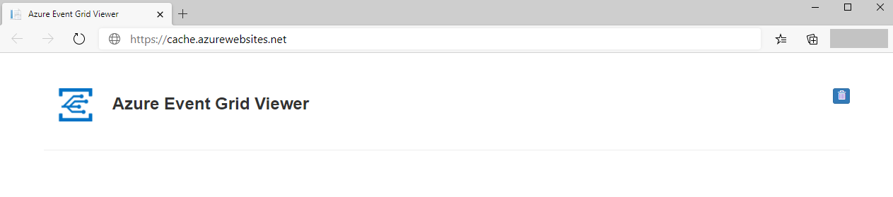 Empty Event Grid Viewer site.