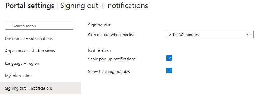 [Signing out + notifications]\(サインアウト + 通知\) ウィンドウを示すスクリーンショット。