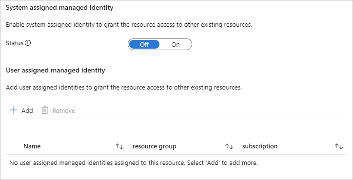 Microsoft.ManagedIdentity.IdentitySelector の 1 番目のステップ