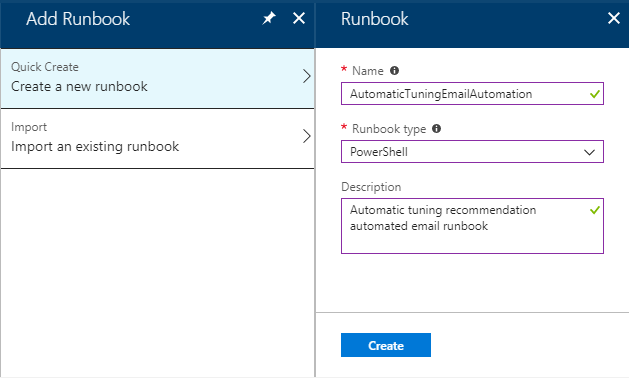 Azure Automation Runbook を追加する