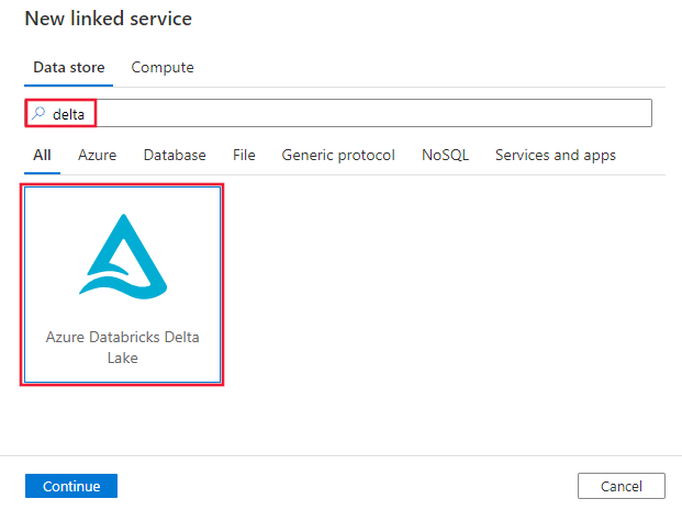 Azure Databricks Delta Lake connector のスクリーンショット。