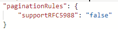 例 7 の RFC 5988 の設定を無効にする方法を示すスクリーンショット。