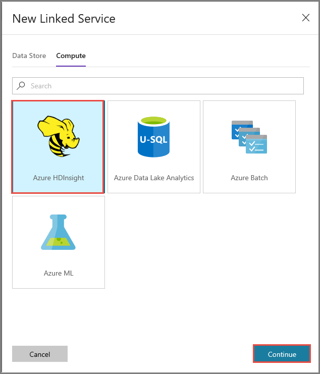 Azure HDInsight を選択する