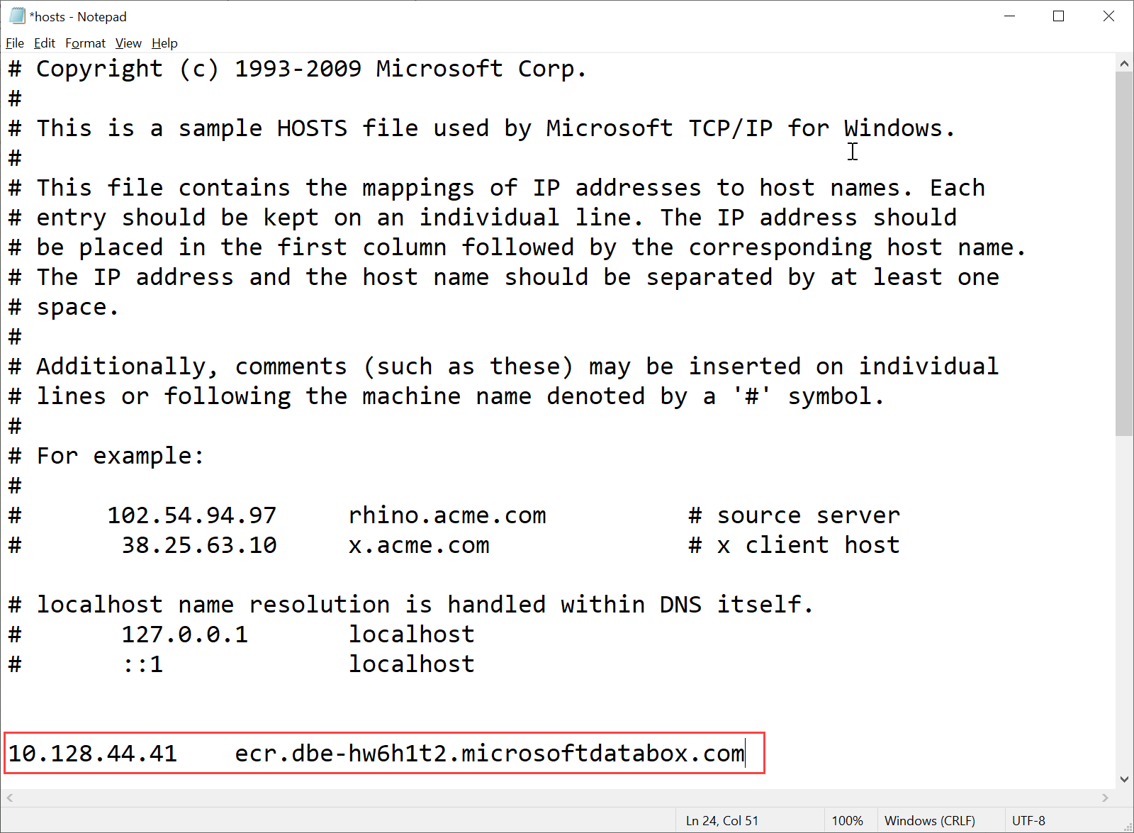 Add DNS entry for Edge container registry endpoint