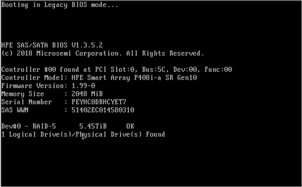 最初の [Boot Override]\(ブート オーバーライド\) ウィンドウを示すスクリーンショット。