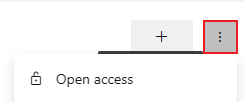 すべてのパイプラインの選択に対するエージェント プールの [アクセスを開く] のスクリーンショット。