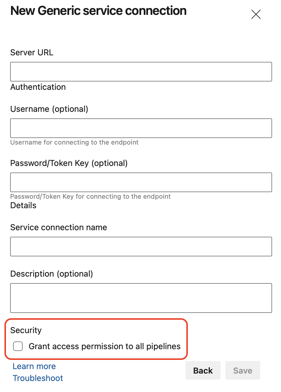 New Generic Service Connection for Changes to Approvals