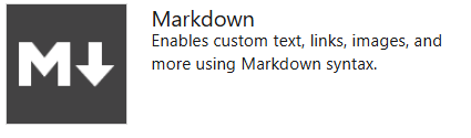 Markdown ウィジェットのスクリーンショット。