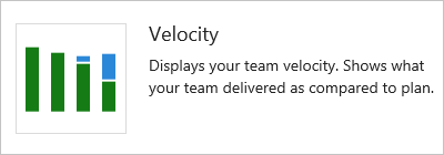チームベロシティ ウィジェットのスクリーンショット。
