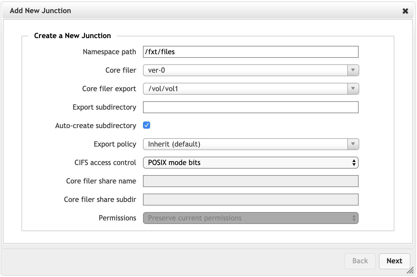 [Namespace path]\(名前空間のパス\) フィールドに 