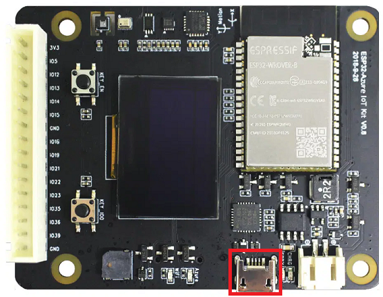 ESP32-Azure IoT Kit ボードの写真。