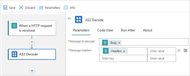 Screenshot showing the Standard workflow designer and 