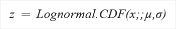 式 log-normal distribution