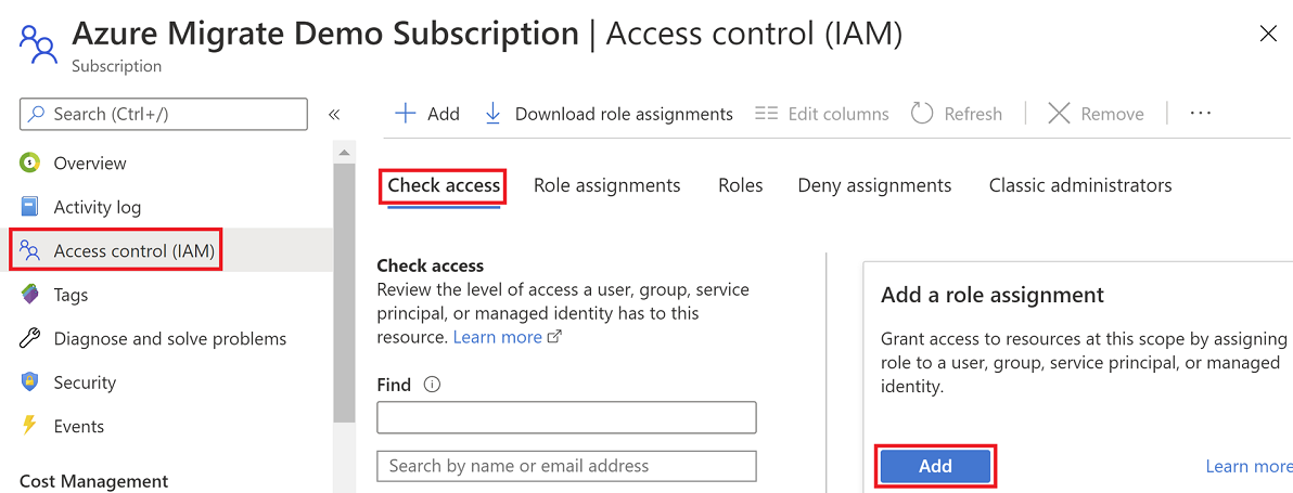 ユーザー アカウントを検索してアクセスを確認し、ロールを割り当てます。