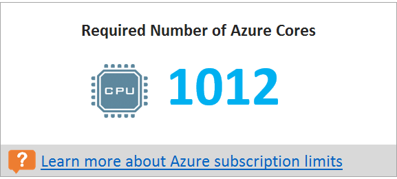 必要な Azure コア数