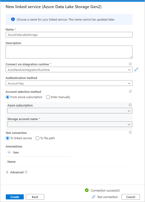 Azure Data Lake Storage Gen2 を構成する