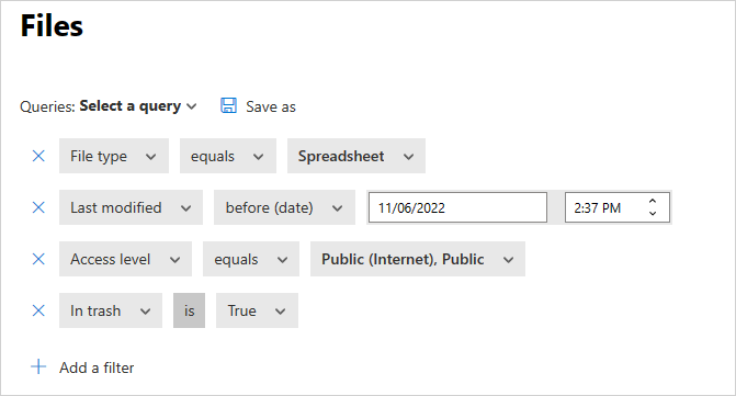 policy_file フィルターのごみ箱。