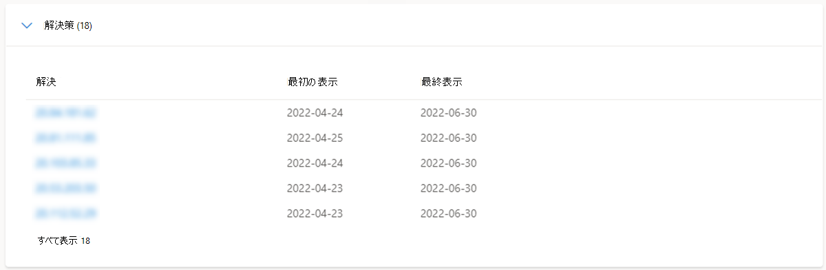 [概要] タブの [ソリューションの再表示]