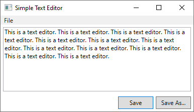 どの項目でダイアログ ボックスが表示されるかを示す省略記号付きのボタンを示す WPF ウィンドウ。