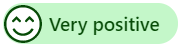 非常に肯定的なセンチメント アイコン。