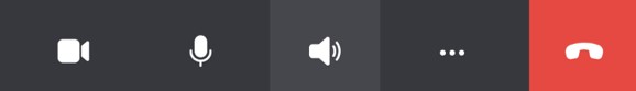 Screenshot of the call controls toolbar.