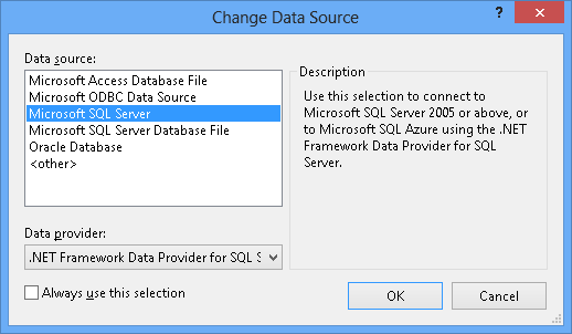 Change Data Source